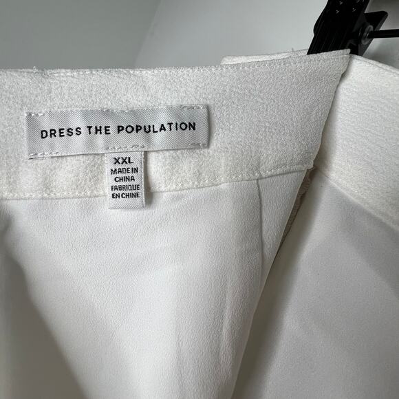 Dress The Population Ashton White Off White Pants Size XXL - Picture 6 of 7